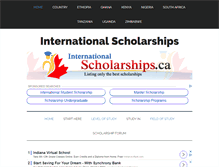 Tablet Screenshot of internationalscholarships.ca